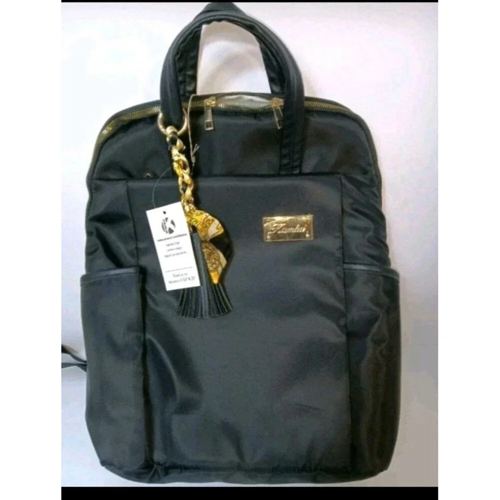 Kamlui Laptop Backpack Fit 13-16in Laptop-black Gold .Gold Black Tassel New